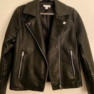 Topshop Leather Moto Jacket